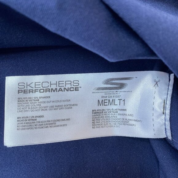 Skechers 1/4 Zip Pullover Mens XXXL Golf GO RUN Blue Long Sleeve Stretch - Picture 7 of 7